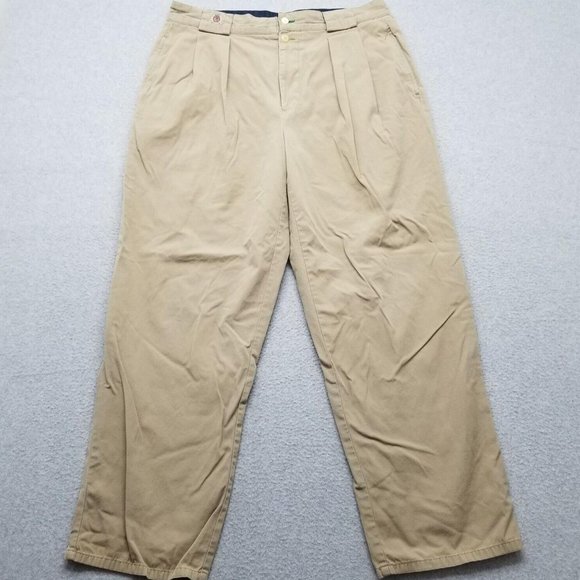 Tommy Hilfiger Pants Mens 36x30 Tan Ivory Pockets Cotton Lightweight - Picture 1 of 10